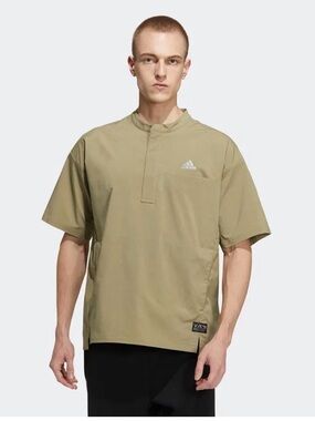 Adidas PRSVE Olive Henley Shirt Gorpcore Utility Outdoor Mens L